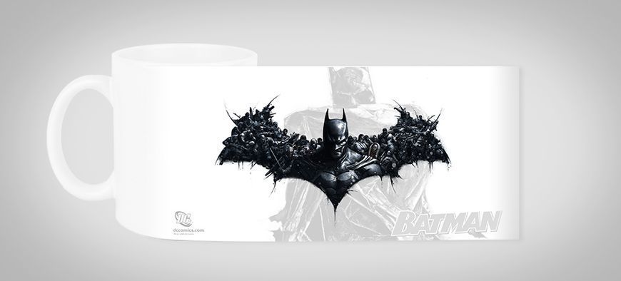 Кружка GeekLand белая Бэтмен Batman Черный знак бетмен BM.02.065 BM.02.065 фото