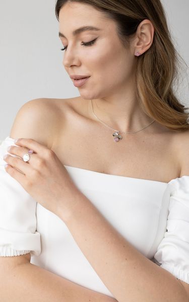 Подвес кулон серебряный Отражение Rose Opal 925 144-S12-5138p фото