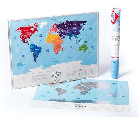 Скретч карта світу Travel Map Silver, англійська SW фото