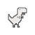 Значок Мем Динозавр Гугл Google Dinosaur 3 см P MEM 06 2358957219 фото
