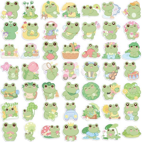 Стікерпак Жаби Набір наклейок GeekLand Frogs 50 штук 2950126282 фото