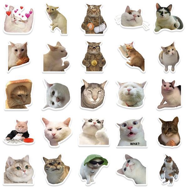 Стікерпак Котики Набір наклейок GeekLand Kitties 50 штук 2881874845 фото