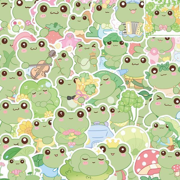 Стікерпак Жаби Набір наклейок GeekLand Frogs 50 штук 2950126282 фото