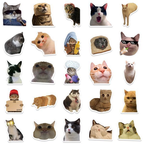 Стікерпак Котики Набір наклейок GeekLand Kitties 50 штук 2881874845 фото