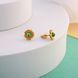 Пусеты Подсолнух Peridot Gold 212-SG18-5199s фото 3