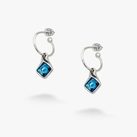 Серьги Мерцание dark aquamarine 925 26-11104S05-5032s фото