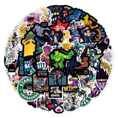 Стікерпак ДжоДжо набір наклейок GeekLand JoJo 50 штук 2881874748 фото