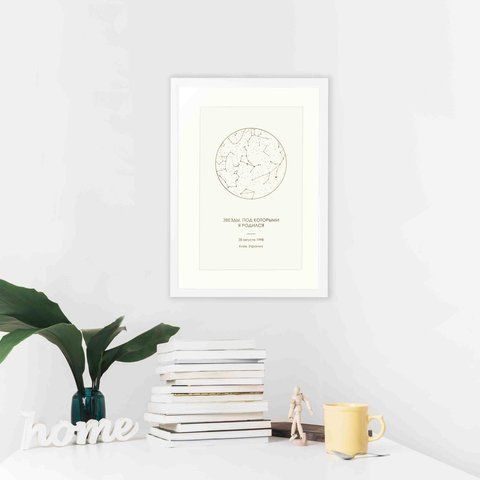 Постер "Звездное небо" персоналізований А4, gold-white, gold-white BD-pl-23 фото