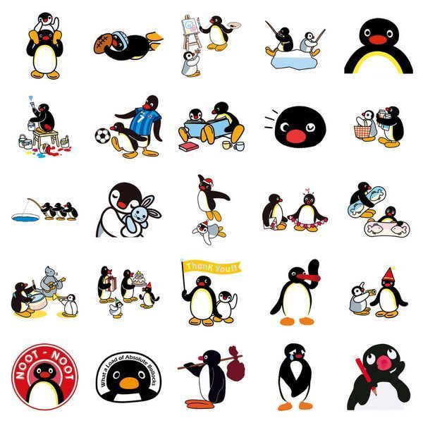 Стикерпак Пингу Набор наклеек GeekLand Pingu 50 штук 2881880155 фото