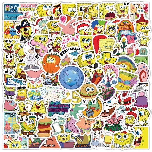 Стикерпак Губка Боб Набор наклеек GeekLand SpongeBob 100 штук 2881878589 фото