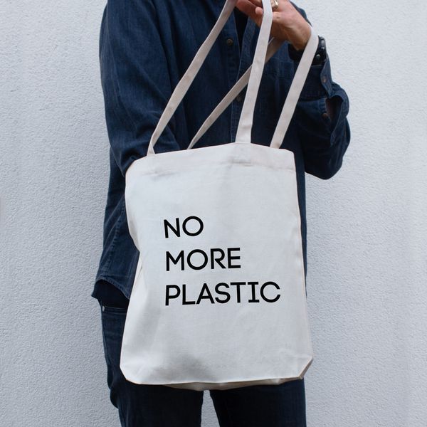 Экосумка "No more plastic", Бежевый, английский 2603860737 фото