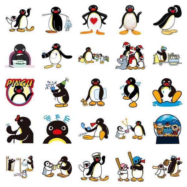 Стикерпак Пингу Набор наклеек GeekLand Pingu 50 штук 2881880155 фото