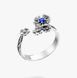Кольцо серебряное разъемное Барвинок Sapphire 925 Zirkon 17.5-18 размер 2911958453 фото 1