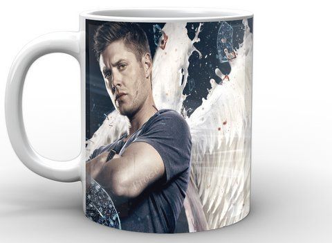 Кружка GeekLand белая Сверхъестественное Supernatural Дин на синем фоне SN.02.032 SN.02.032 фото