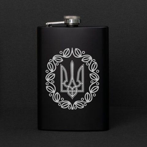 Фляга "Герб з вінком", Крафтовая коробка 2603903639 фото