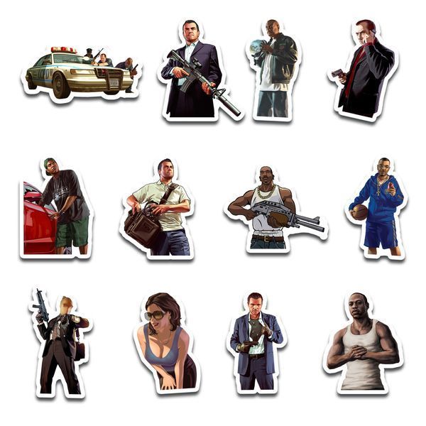 Стикерпак Набор наклеек GeekLand GTA ГТА 45 штук SP GTA 01 SP GTA 01 фото