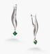 Серьги серебряные Вербочка Emerald 925 Zirkon 249-S04-5234s фото 1