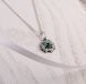 Кулон серебряный Подсолнух с зеленым камнем Emerald 925 221-S04-5203p фото 1
