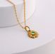 Кулон серебряный Подсолнух с зеленым камнем Peridot Gold 221-SG18-5203k фото 1