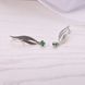 Серьги серебряные Вербочка Emerald 925 Zirkon 249-S04-5234s фото 4