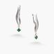 Серьги серебряные Вербочка Emerald 925 Zirkon 249-S04-5234s фото 2