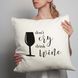 Подушка "Don't cry drink wine", англійська 2603895618 фото 3