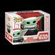 Фігурка Funko Pop Мандалорець Грогу The Mandalorian Grogu with Santa Hat in Pram 10 см FP G 746 2456443494 фото 3
