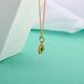 Кулон серебряный Подсолнух с зеленым камнем Peridot Gold 221-SG18-5203k фото 5
