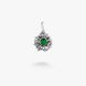 Кулон серебряный Подсолнух с зеленым камнем Emerald 925 221-S04-5203p фото 2