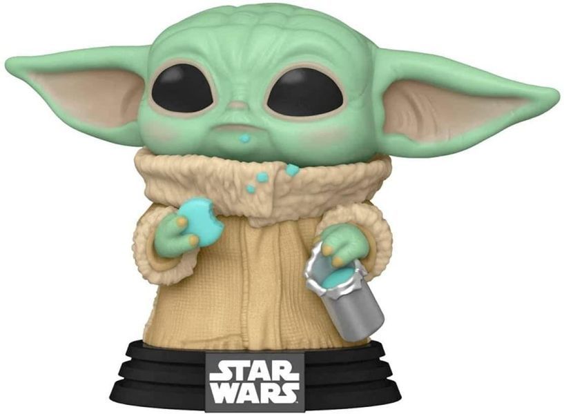 Фигурка Funko Pop Фанко Поп Мандалорец Грогу с печеньем The Mandalorian Grogu with Cookie 10 см&nbsp;TM G 465 2868028990 фото