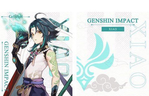 Шопер еко-сумка Геншин Імпакт Сяо Genshin Impact Xiao 42 х 33 см двосторонній 2864793095 фото
