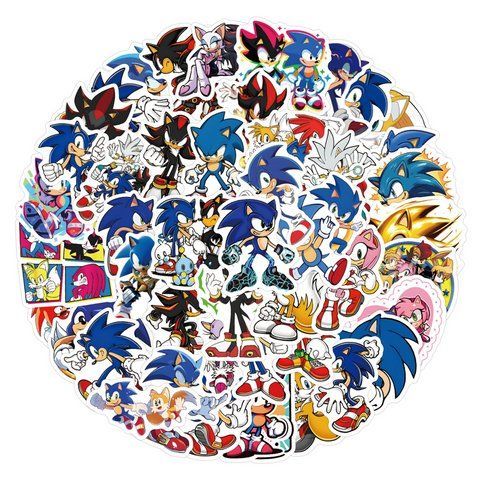 Стикерпак Соник Ёжик Набор наклеек GeekLand Sonic the Hedgehog 60 штук 2881878512 фото