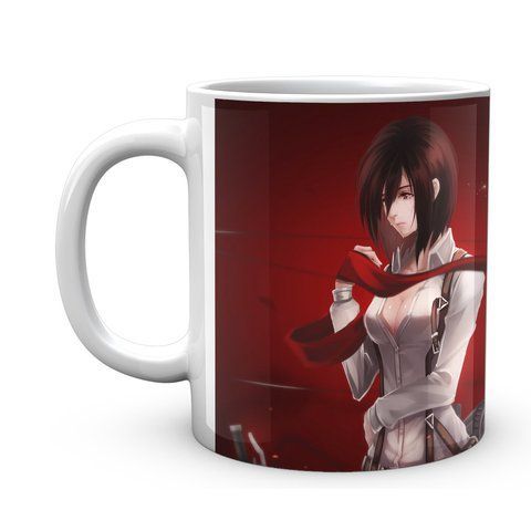 Кружка Атака Титанов Attack on Titan красный фон AT.02.53 1683903046 фото