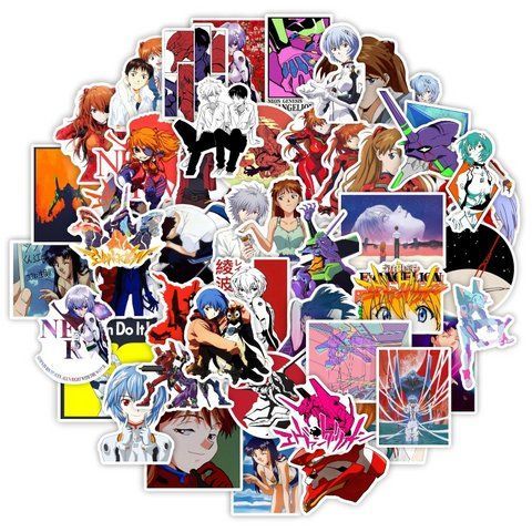 Стікерпак Євангеліон Набір наклейок GeekLand Evangelion 50 штук 2897339896 фото