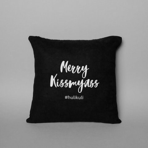 Подушка "Merry Kissmyass", англійська HK-pil-05 фото