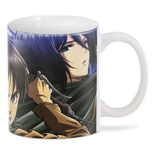 Кружка Geek Land біла Атака Титанів Attack on Titan Микаса Леві Ерен AT.02.39 фото