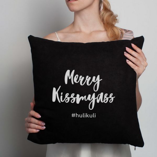 Подушка "Merry Kissmyass", англійська HK-pil-05 фото