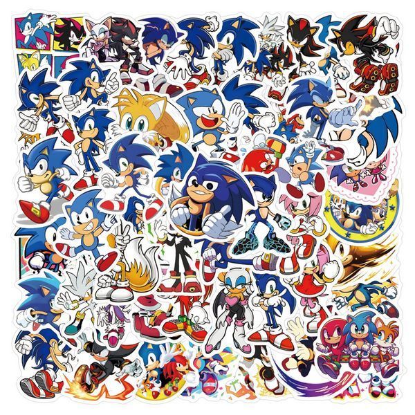 Стікерпак Соник Їжак Набір наклейок GeekLand Sonic the Hedgehog 60 штук 2881878512 фото