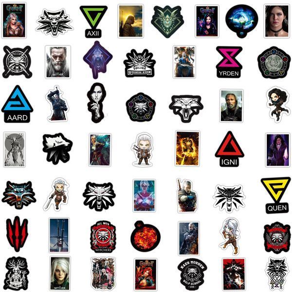 Стікерпак Набір наклейок GeekLand Відьмак The Witcher 50 штук 2881874315 фото
