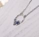 Колье серебряное Барвинок Sapphire 925 Zirkon 40см+5см 2911958455 фото 2