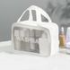 Прозрачная сумка-косметичка c ручками Washbag White 25см 2694612101 фото 1