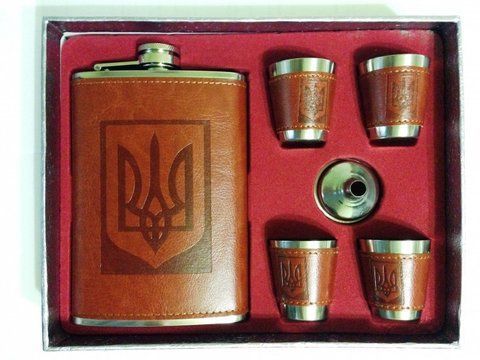 Подарочный набор Фляга Герб Украины Brown 2355721909 фото