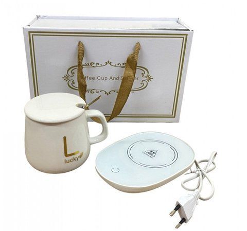 Чашка Lucky с подогревом от 220в White 2363373399 фото