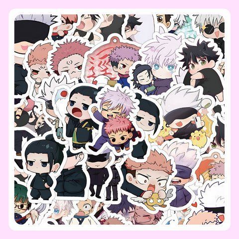 Стикерпак Магическая битва Набор наклеек GeekLand Jujutsu Kaisen 50 штук 2881874751 фото
