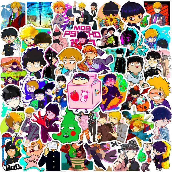 Стикерпак Набор наклеек GeekLand Моб Психо 100 Mob psycho 100 50 штук 2881874316 фото