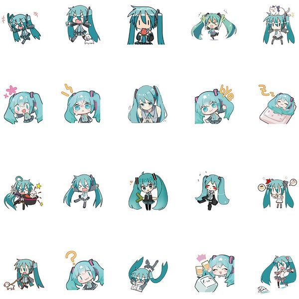 Стикерпак Хацуне Мику Набор наклеек GeekLand Hatsune Miku 60 штук 2881878513 фото