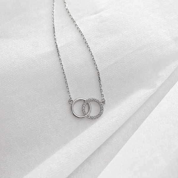 Кольє ланцюжок з фіанітами срібне Разом Rhodium 925 40см+5см 5215-01SR-754-1 фото