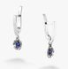 Серьги серебряные Барвинок Sapphire 925 Zirkon 2911958460 фото 1