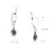 Серьги серебряные Барвинок Sapphire 925 Zirkon 2911958460 фото 7