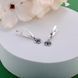 Серьги серебряные Барвинок Sapphire 925 Zirkon 2911958460 фото 3